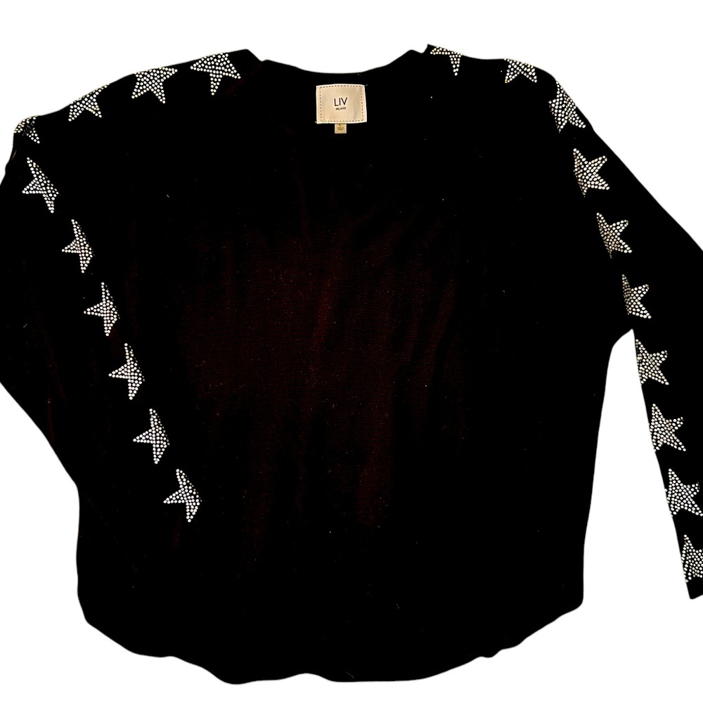 Black w Sparkle Stars